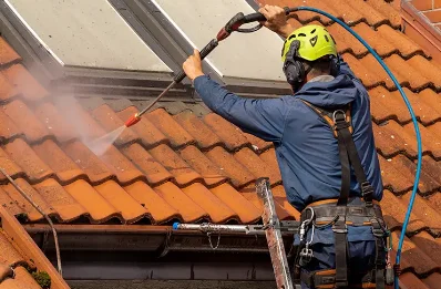 Démoussage et hydrofuge de toiture à Hauville